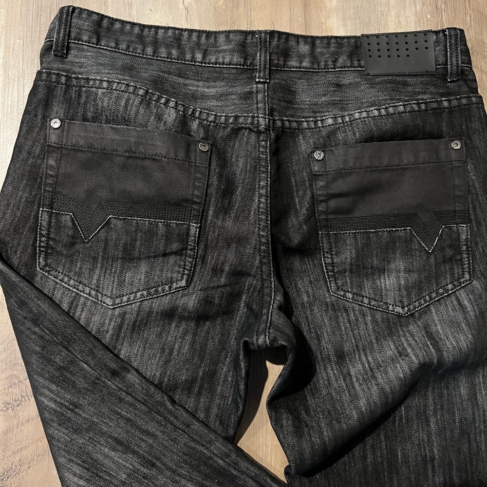 International Concepts, Mens, black, 34 x 30, slim straight fit jeans